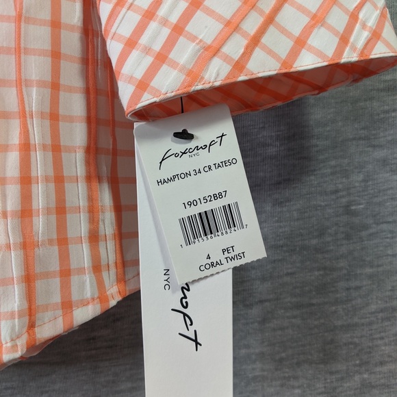 🎅🏻 3/$50 2x 👯‍♀️Host Pick⚡️ Foxcroft Crinkle Texture Tattersall Shirt - Picture 6 of 9